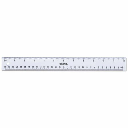 UNIVERSAL OFFICE PRODUCTS 12 in. Acrylic Plastic Ruler, Clear 59022